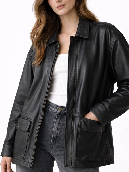 Mark New York Jackets & Blazers - Marc New York Genuine Leather Jacket XL Black Vintage Oversized Moto Coat